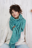 Chevron soft knit scarf (Teal)