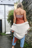 Silky Asymmetrical lace dress (Rust)