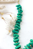 Turquoise stone and horn necklace