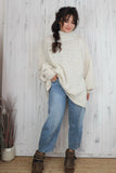 Oversized cream jumper