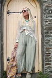 Khaki balloon leg trousers