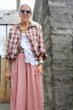 Burgundy plaid jacket