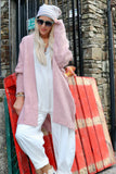 Star back pink cardigan