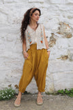 Mustard harem trousers