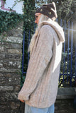 Taupe knit hoodie