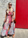 Patchwork floral dress