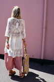 Floral lace tunic (Ecru)