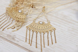 Aztec drop earrings