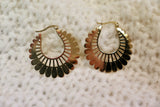 Fan hoop earrings (Gold)
