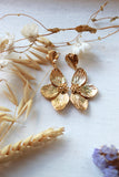 Cosmos flower drop earrings