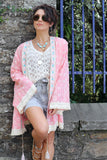 Pink tassel trim kimono