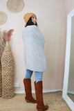 Knit cardigan with pockets (Light grey)