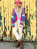 Abstract knit cardigan