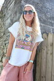 Sardine tin pink graphic tee