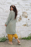 Khaki open knit cardigan