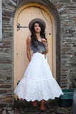 Broderie midi skirt