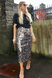 Chunky sequin skirt (Silver)