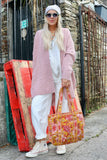 Star back pink cardigan