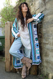 Long granny square cardigan