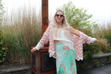 Blush pink zig zag cardigan