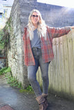 Rust plaid shirt