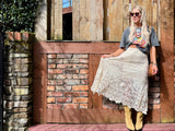 Crochet lace skirt