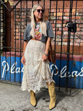 Crochet lace skirt