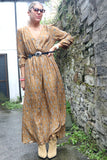 Ditsy floral tan dress