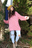 Pink speckle knit jumper