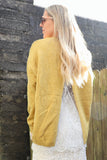 Open back lace detail jumper (Ochre)