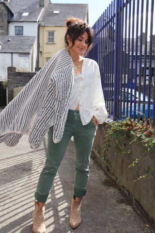 Sage green jeans