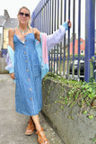 Stripe button down dress