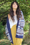 Blue fairisle cardigan
