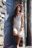 Ditsy floral dress with lace