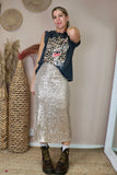 Gold  sequin skirt