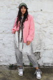 Pink fluffy tie Jacket