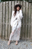 Asymmetrical lace trim skirt (Pearl)