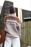 Geometric knit cardigan