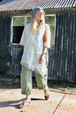 Barrel leg trousers (Khaki)
