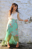 Fringe wrap skirt