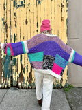 Abstract knit cardigan