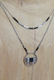 Layered aztec necklace (Silver)
