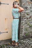 Mint ditsy floral dress