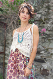 Floral crochet cami