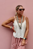 Champagne beaded cami