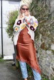 Silky Asymmetrical lace dress (Rust)