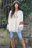 Stripe sleeve jumper