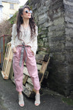 Pink straight trousers