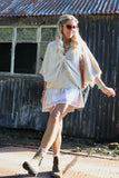 Criss cross knit cream jumper