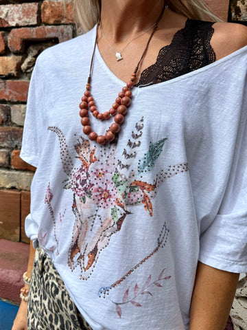 Bohemian skull tee
